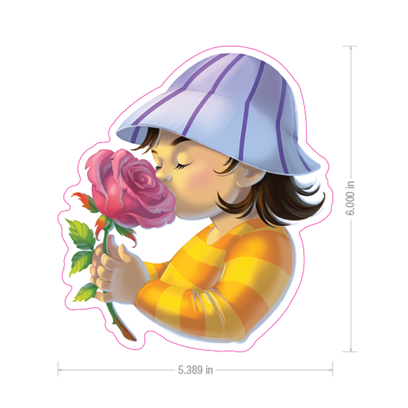 6x6 Die-Cut Sticker: <br>Smell a Rose - Image 2