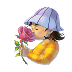 6x6 Die-Cut Sticker: <br>Smell a Rose