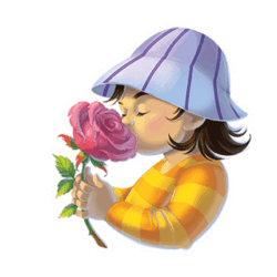 6x6 Die-Cut Sticker: <br>Smell a Rose